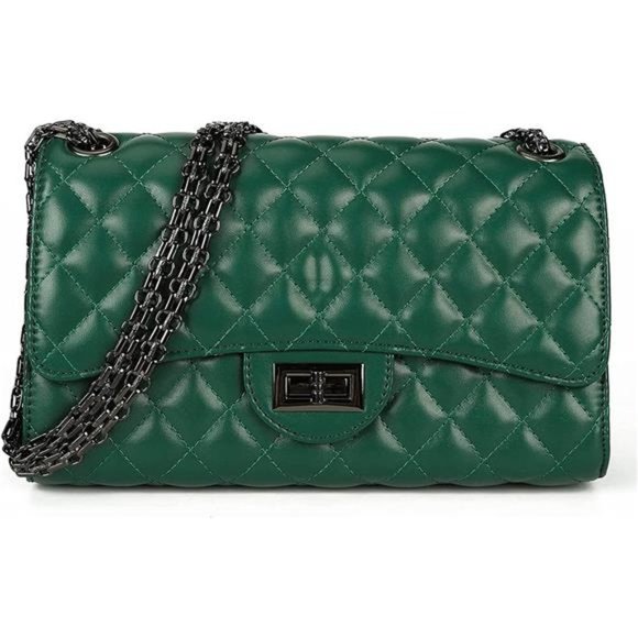 CROSSBODY Bags for Women Leather Ladies Green - Picture 1 of 6